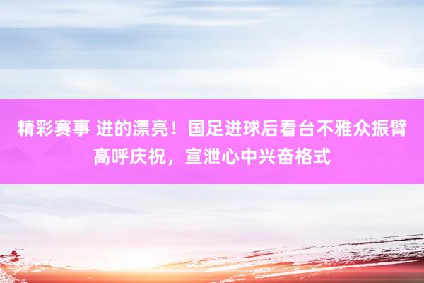 精彩赛事 进的漂亮！国足进球后看台不雅众振臂高呼庆祝，宣泄心中兴奋格式