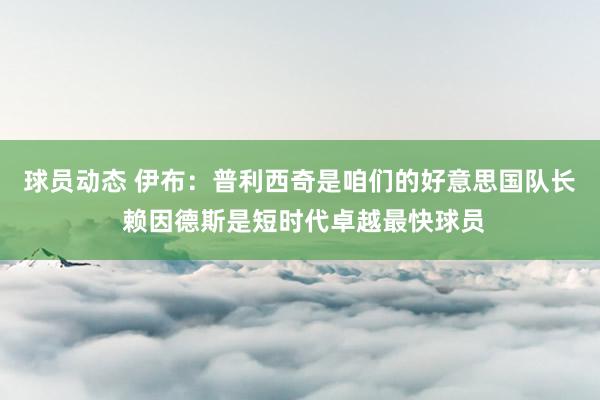 球员动态 伊布：普利西奇是咱们的好意思国队长 赖因德斯是短时代卓越最快球员