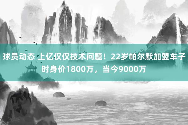 球员动态 上亿仅仅技术问题！22岁帕尔默加盟车子时身价1800万，当今9000万