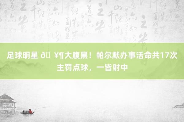 足球明星 🥶大腹黑！帕尔默办事活命共17次主罚点球，一皆射中