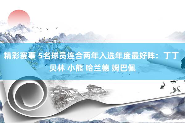 精彩赛事 5名球员连合两年入选年度最好阵：丁丁 贝林 小熊 哈兰德 姆巴佩